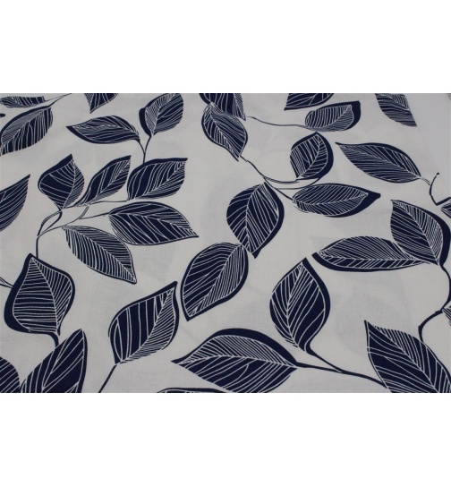 2x Kissenh�lle 40x40 cm Dekor Bl�tter blau Kissenbezug...