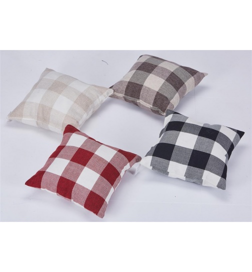 1x Kissenh�lle 40x40 cm Dekor Karo rot / wei� Kissenbezug...