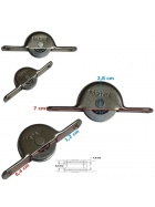 Laufrolle / Mbelrollen aus Stahl Gre (70 mm)