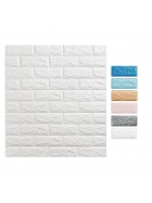 5x Wandpaneele 3D Design Ziegelsteinoptik selbstklebend 77x70x0,5 cm rosa Wandtatoo Wandaufkleber