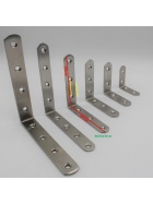 2x Eckverbinder Winkel Edelstahl Holzverbinder Montagewinkel Flachwinkel Lochwinkel in verschiedenen Gr��en 2 St�ck 5 cm