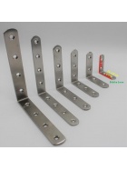 2x Eckverbinder Winkel Edelstahl Holzverbinder Montagewinkel Flachwinkel Lochwinkel in verschiedenen Gr��en 2 St�ck 5 cm