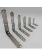 2x Eckverbinder Winkel Edelstahl Holzverbinder Montagewinkel Flachwinkel Lochwinkel in verschiedenen Gr��en 2 St�ck 8 cm