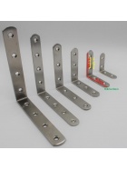 2x Eckverbinder Winkel Edelstahl Holzverbinder Montagewinkel Flachwinkel Lochwinkel in verschiedenen Gr��en 2 St�ck 10 cm