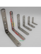 2x Eckverbinder Winkel Edelstahl Holzverbinder Montagewinkel Flachwinkel Lochwinkel in verschiedenen Gren 2 Stck 12,5 cm