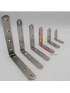 2x Eckverbinder Winkel Edelstahl Holzverbinder Montagewinkel Flachwinkel Lochwinkel in verschiedenen Gren 2 Stck 12,5 cm