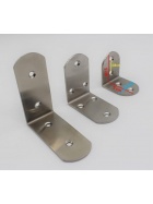 2x Eckverbinder 5cm Winkel Edelstahl Holzverbinder Montagewinkel Flachwinkel Lochwinkel