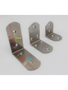 4x Eckverbinder 8,5 cm Winkel Edelstahl Holzverbinder Montagewinkel Flachwinkel Lochwinkel