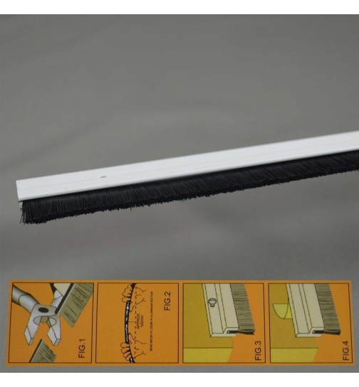 Trdichtung L: 100 cm (krzbar) Aluminium Brstendichtung...