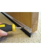 T�rdichtung wei� L: 100 cm (k�rzbar) Aluminium B�rstendichtung Zugluftstopper T�rbesen T�rbodendichtung