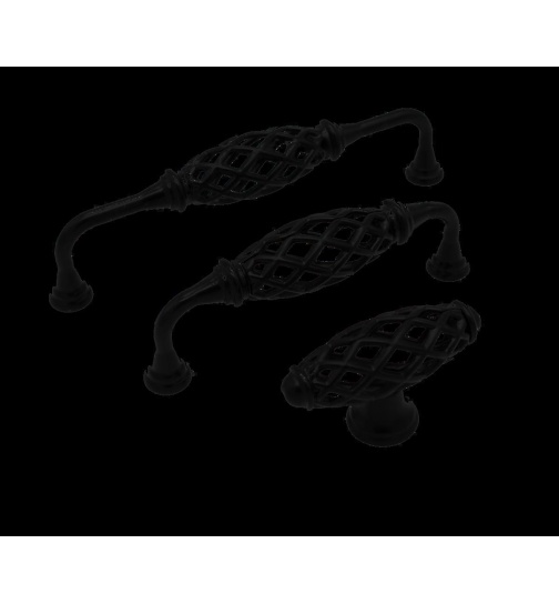 4 er Set Mbelgriffe in Schwarz Metall in 3 ver. Gren...