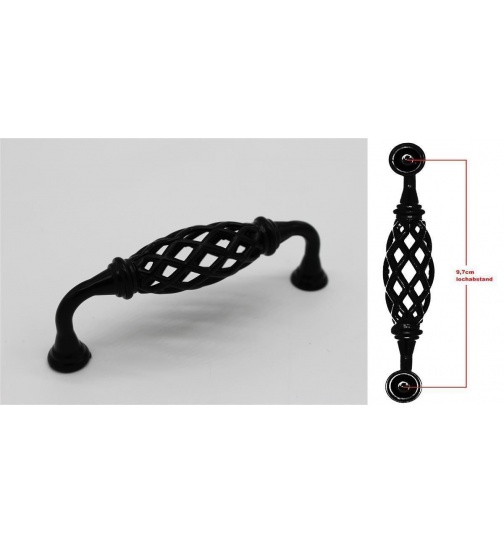 4 er Set Mbelgriffe in Schwarz Metall in 3 ver. Gren...