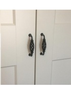 4 er Set Mbelgriffe in Schwarz Metall in 3 ver. Gren Knaufgriff Schubladengriff Schrankgriff Kchengriff 