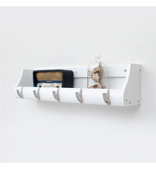 Garderobenleiste 76cm Massiv Bambus weiss - FSC...