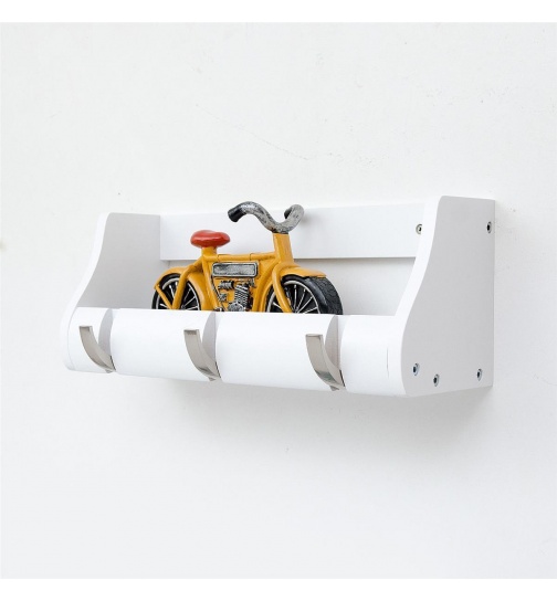 Garderobenleiste 38cm Massiv Bambus weiss - FSC...