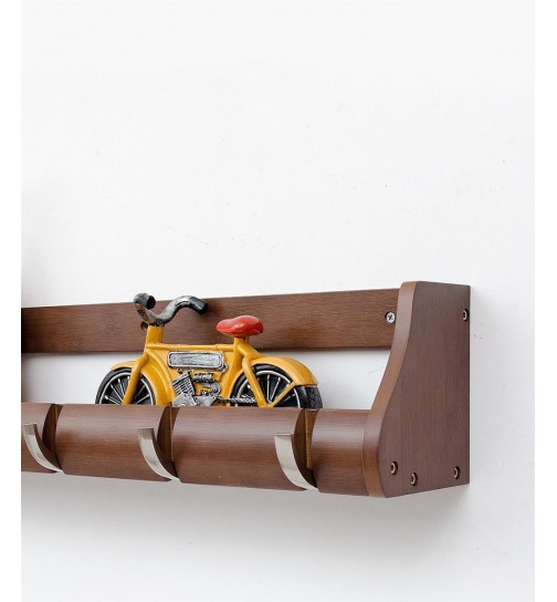 Garderobenleiste 38cm Massiv Bambus Espresso - FSC...