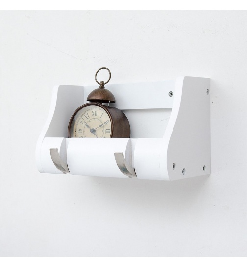 Garderobenleiste 25cm Massiv Bambus weiss - FSC...