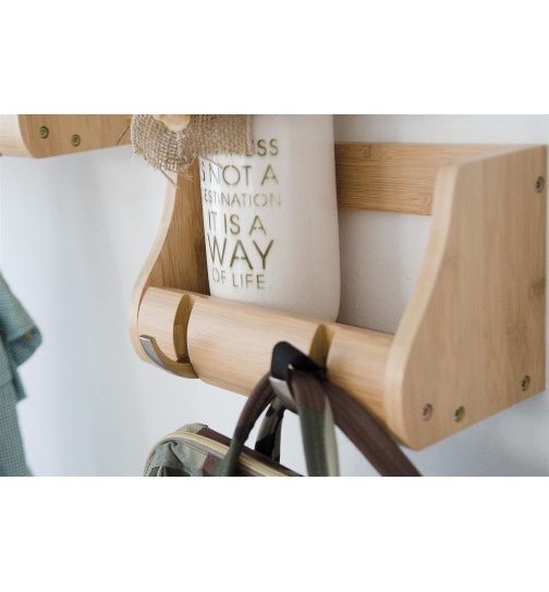 Garderobenleiste 25cm Massiv Bambus natur - FSC...