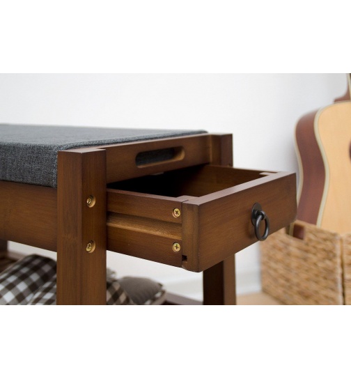 Sitzbank Massiv Bambus ( FSC Zertifikat) mit Schubkasten...