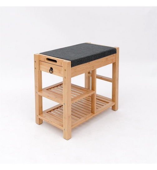 Sitzbank massiv Bambus (FSC zertifiziert) mit Schubk. und...