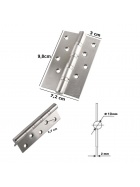 Trscharnier 2x Edelstahl Scharniere 98mm Fenster Trband Beschlag mit Zubehr 
