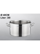 Gastronomie Topf Kochtopf aus Edelstahl in 5 Gr��en 40x26cm