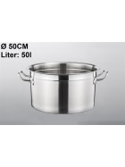 Gastronomie Topf Kochtopf aus Edelstahl in 5 Gr��en 50x30cn