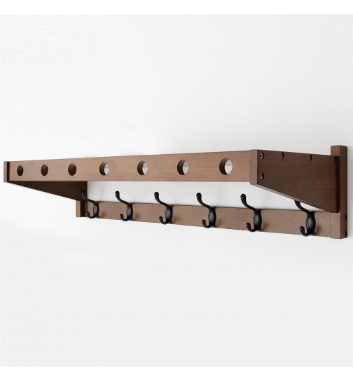 Wandgarderobe Massiv Bambus - FSC Zerifikat - Espresso -...