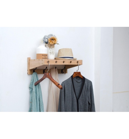 Wandgarderobe Massiv Bambus - FSC Zerifikat - Espresso -...