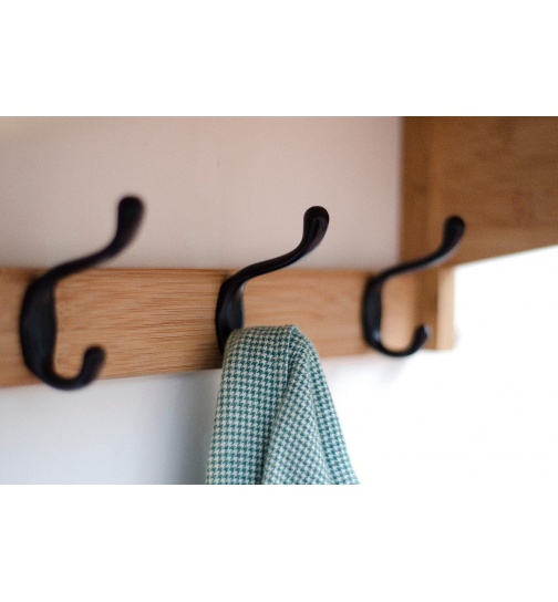 Wandgarderobe Massiv Bambus - FSC Zerifikat - Espresso -...