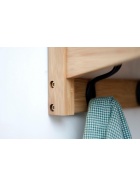 Wandgarderobe Massiv Bambus - FSC Zerifikat - Espresso - mit 6 Metallhaken