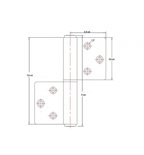 Flag Art Edelstahl Trscharnier 80mm Scharniere Trband...