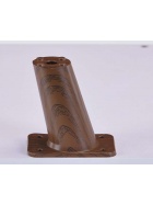 4X Mbelfu Schrankfu  Fu Kunststoff Holz Optik Holzmaserung Braun 80mm 8cm
