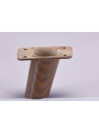 4X Mbelfu Schrankfu  Fu Kunststoff Holz Optik Holzmaserung Braun 80mm 8cm