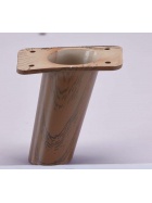 4X Mbelfu Schrankfu  Fu Kunststoff Holz Optik Holzmaserung Braun120mm 12cm