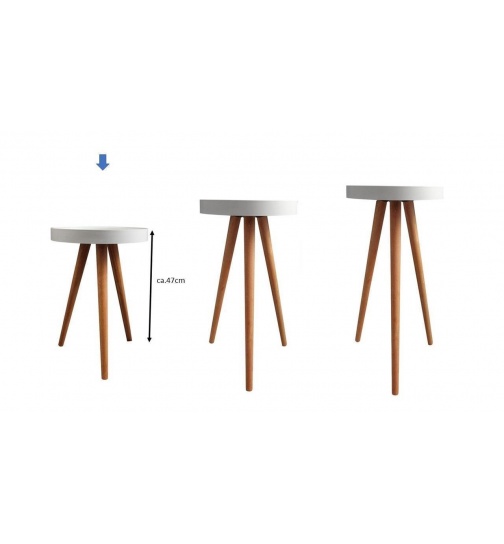 Beistelltisch rund im 3er Set als Dreisatztisch oder...