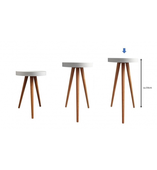 Beistelltisch rund im 3er Set als Dreisatztisch oder...