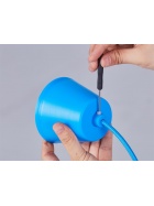 Deckenlampe aus Plastik in 4 ver. Farben Lampenfassung mit Textilkabel