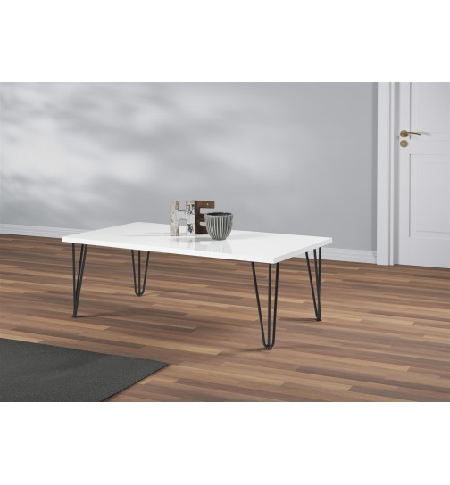 4er Set Hairpin Füße in weiß u. schwarz aus Stahl