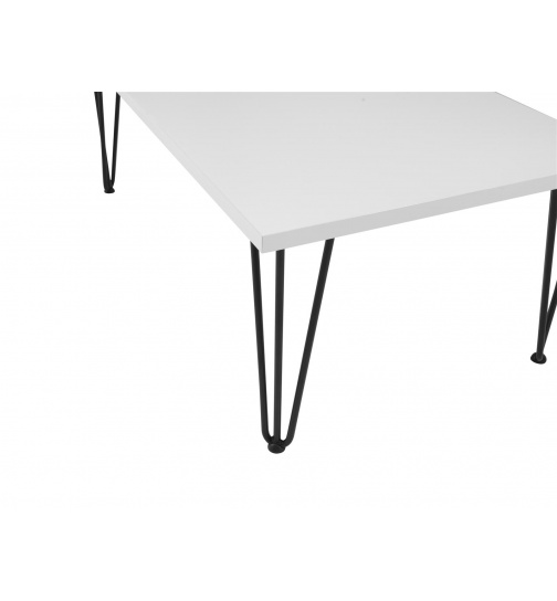 4er Set Hairpin Füße in weiß u. schwarz aus Stahl