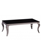 Designertisch Couchtisch Chromtisch Eleganter Tisch Barockstil 115x65x44cm 
