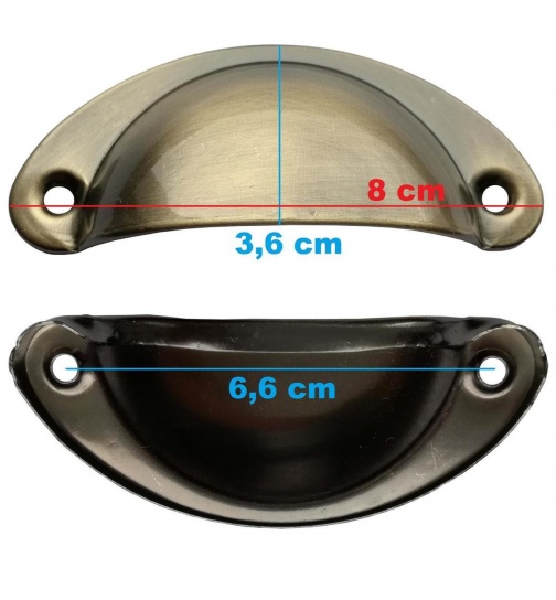 Mbelgriff Gold 8cm 6x Schubladengriffe antik Kchengriff...