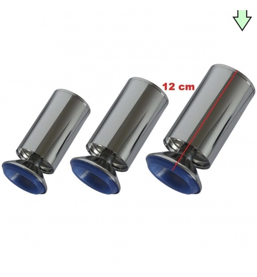 4er Set Möbelfuß Ø 5cm Chrom Sockelfuß Schrankfuß Metall...