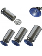 4er Set Mbelfu  5cm Chrom Sockelfu Schrankfu Metall Sttzfu 12 cm