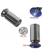 4er Set Mbelfu  5cm Chrom Sockelfu Schrankfu Metall Sttzfu 12 cm
