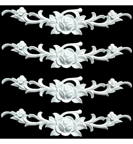 Zierteile 35cm Verzierungen Beschlag Rose Ornament Antik...