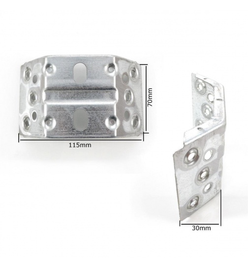 4er Set Tischbeschlag 115x70mm Tischwinkel...