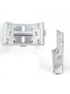 4er Set Tischbeschlag 136x75mm Tischwinkel Tischbeinverbinder Winkelverbinder
