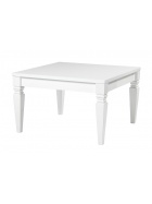 Barock Couchtisch Hochglanz wei 80x80 cm hhe 50cm