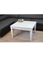 Barock Couchtisch Hochglanz wei 80x80 cm hhe 50cm
